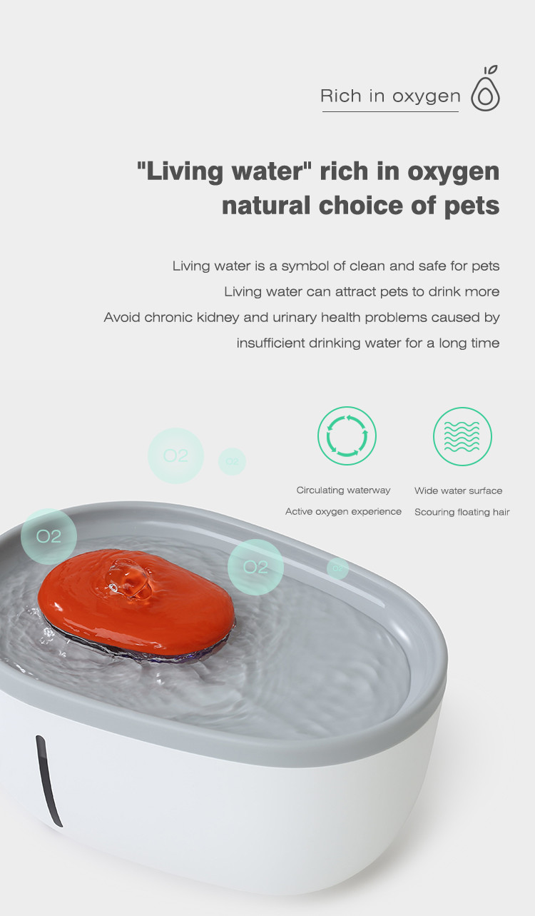 Dog Water Fountain Dispenser Pet Avocado Shaped Water Fountain 2000 ml Food grade