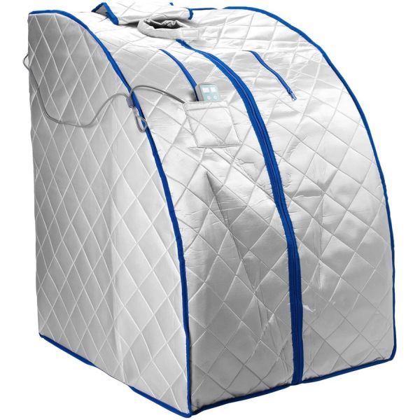 Quality Modern FAR Infrared Negative IR Ion Portable Indoor Personal Spa Sauna with Air Ionizer Heating Foot Pad and Chair Timer for sale