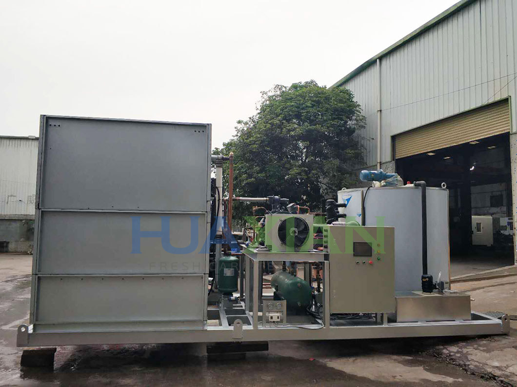 0.2~50t Air Cooling Ice Flake Machine, Seawater Ice Maker for Seafood Fishery