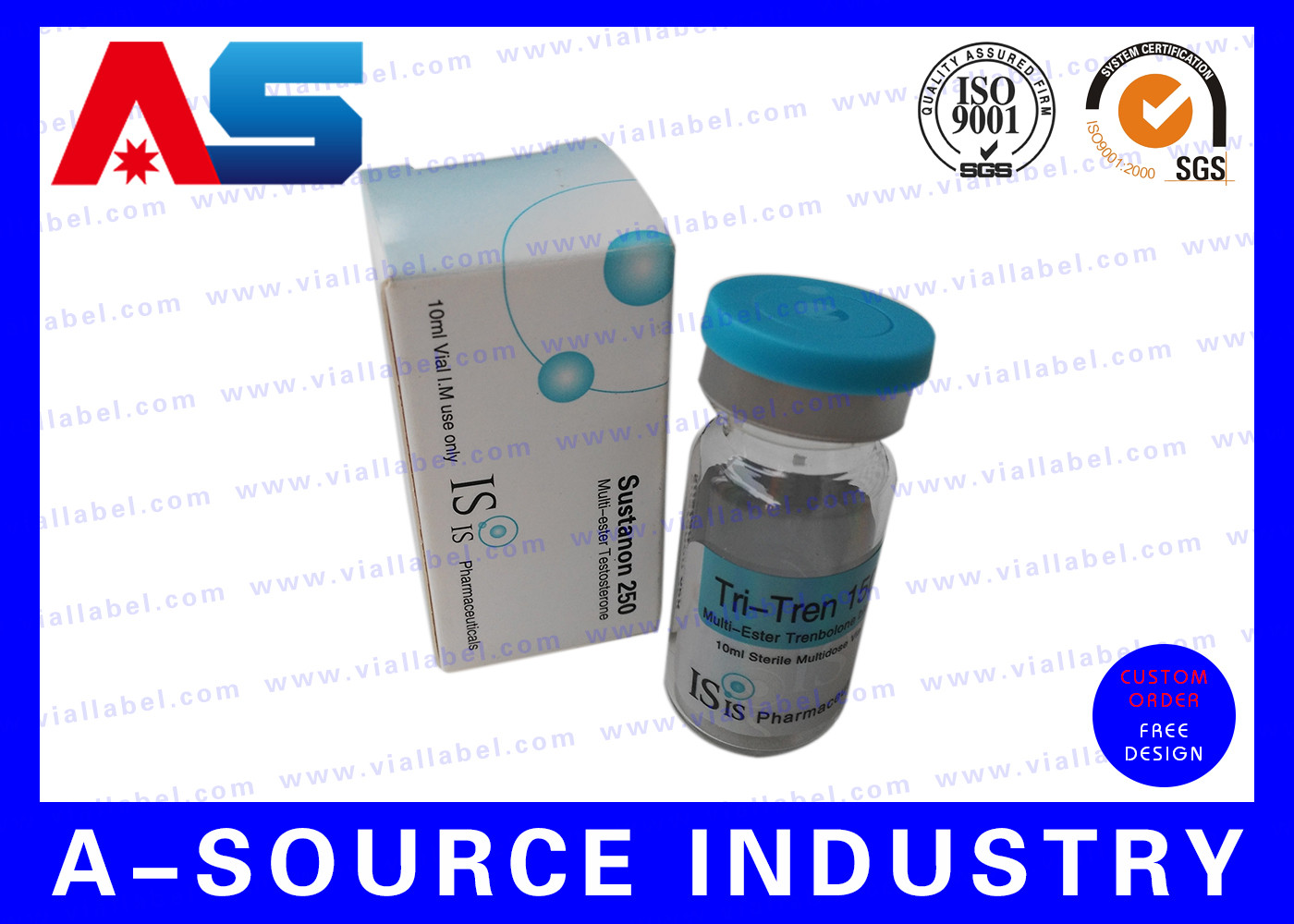 Customized ISO 9001 Pharma 10ml Vial Boxes for Storage , Regular Printing