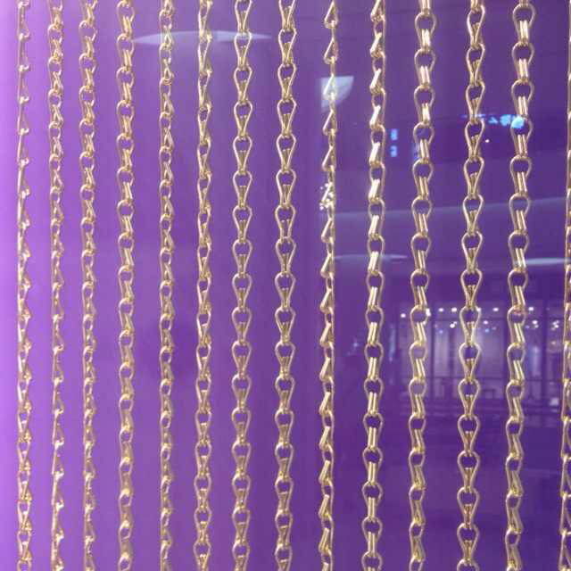 Aluminum Chain Link Fly Screen Door Curtain