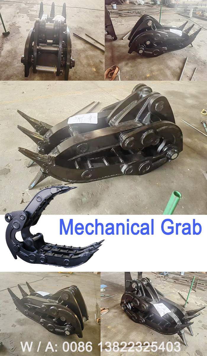Longer Life Span Mechanical Grab For CAT HITACHI KOMATSU Excavator