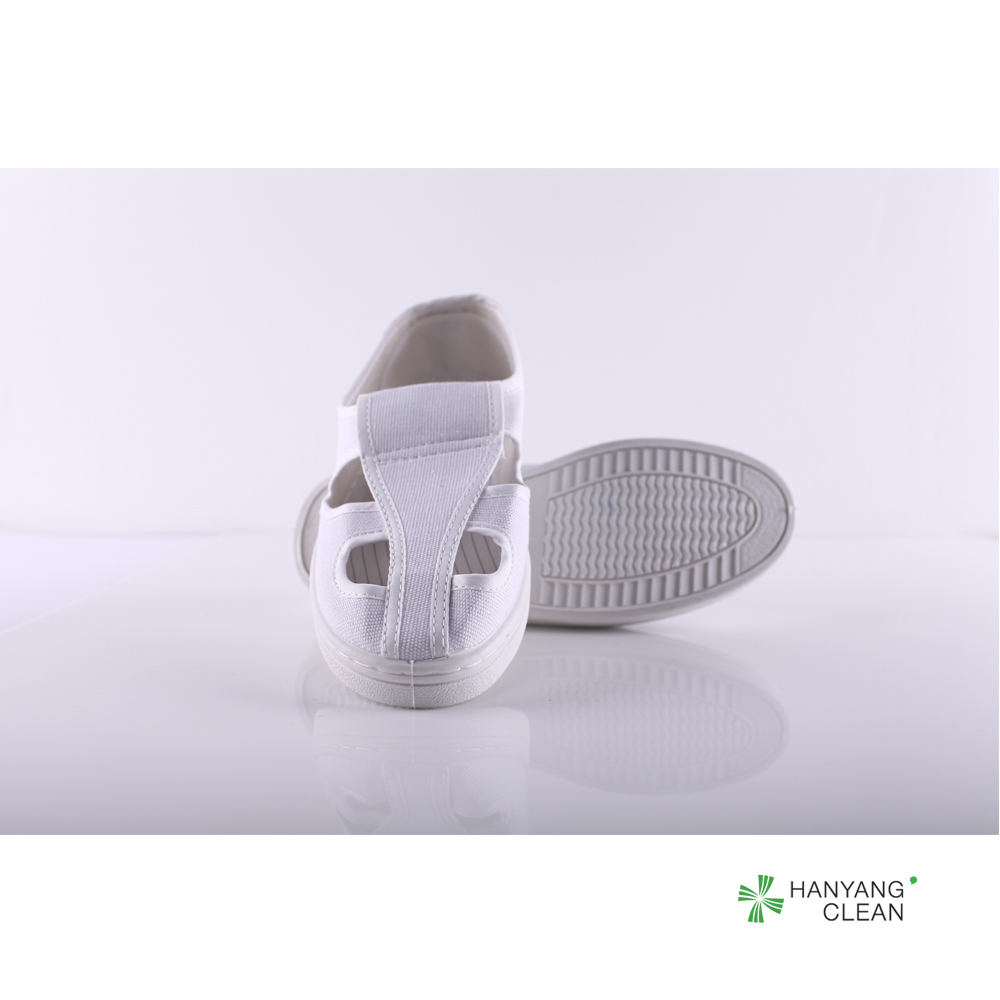 Cleanroom Gender Anti Static Shoes With Four Hole And Canvas Upper