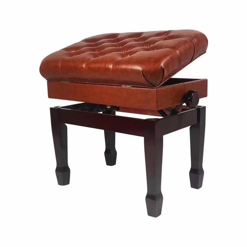 Modern piano accessories solid wooden deluxe piano stool Made In China Best Modern Adjustable Wood Piano Bench