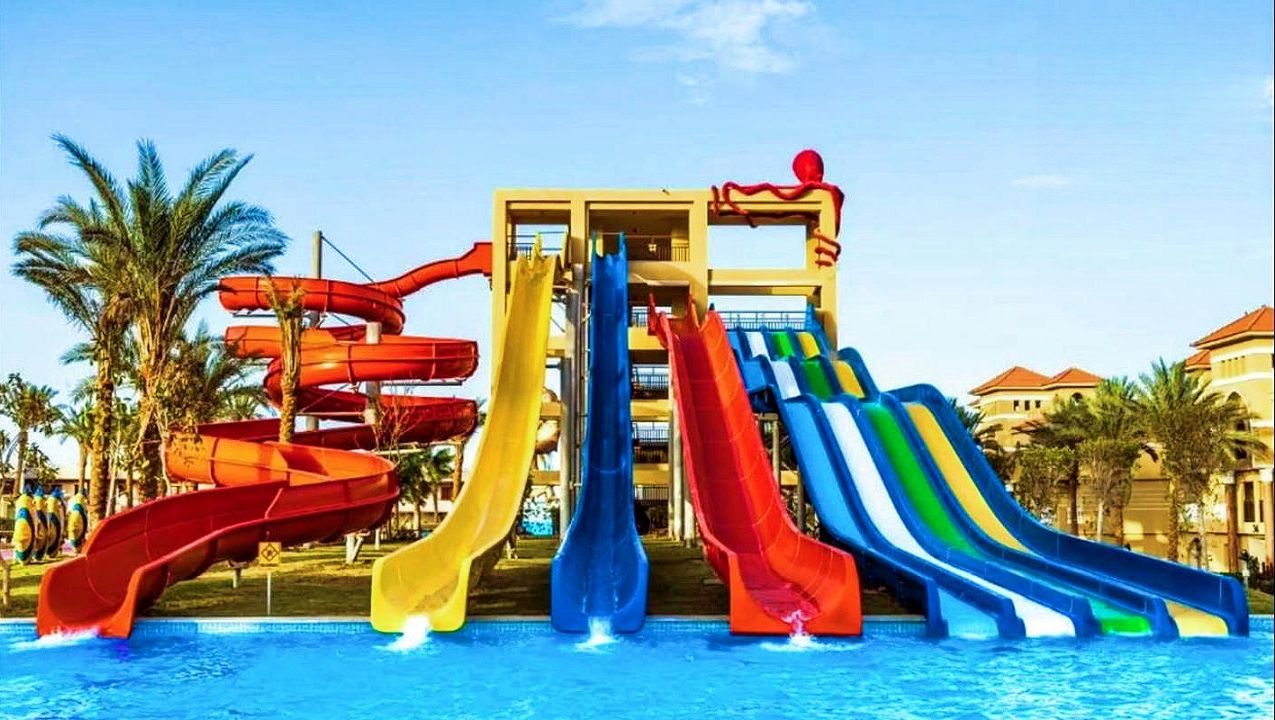 Water Game Playground Fiberglass Spiral Slide For Children Swimming Pool