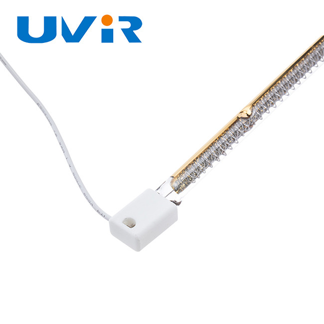 gold coating Ruby Slim Infrared Halogen Lamp 1200W 230V Quartz tube