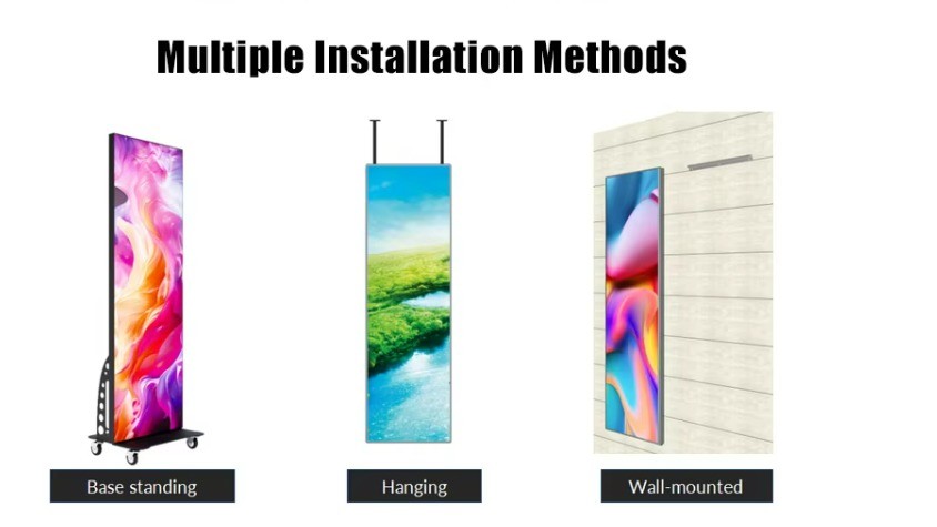 1920-3840HZ Indoor IP31 Poster LED Display Screen With Adjustable Brightness