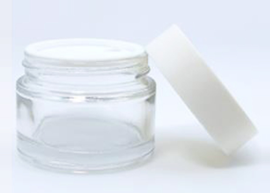 50ml Transparent Glass Cosmetic Bottles For Facial Cream Packaging