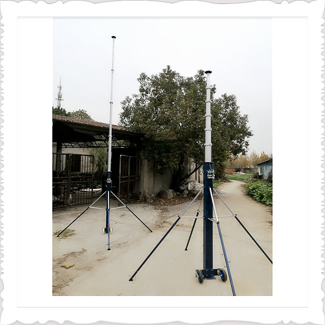 Lightweight 12m Push Up Winch Up Aluminium Telescopic Mast