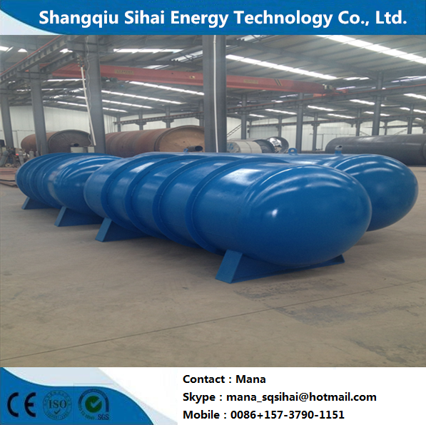 380V Used Plastic Tyres Recycling Machine For Fuel Oil Carbon Black Directly Heating