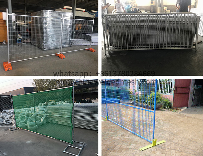 Easily Assembled Australian Temporary Fencing Outdoor Metal Steel Silver Security Panels