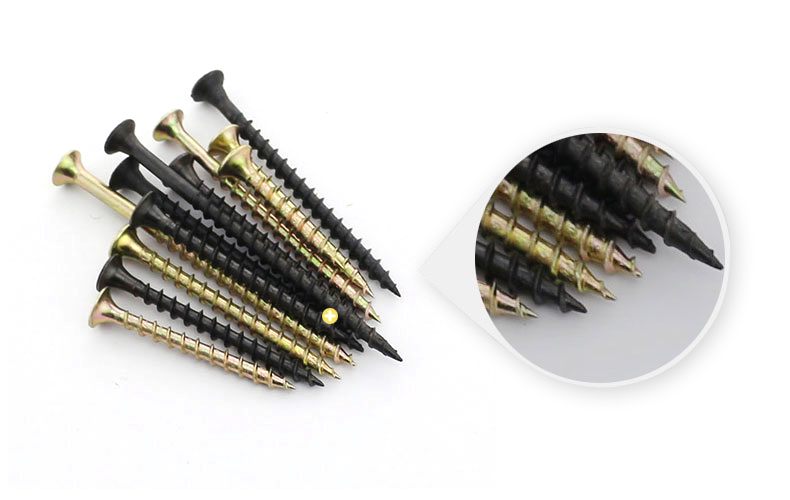 Customized Support ODM Black Phosphate Bugle Head Drywall Screws for Gypsum Board
