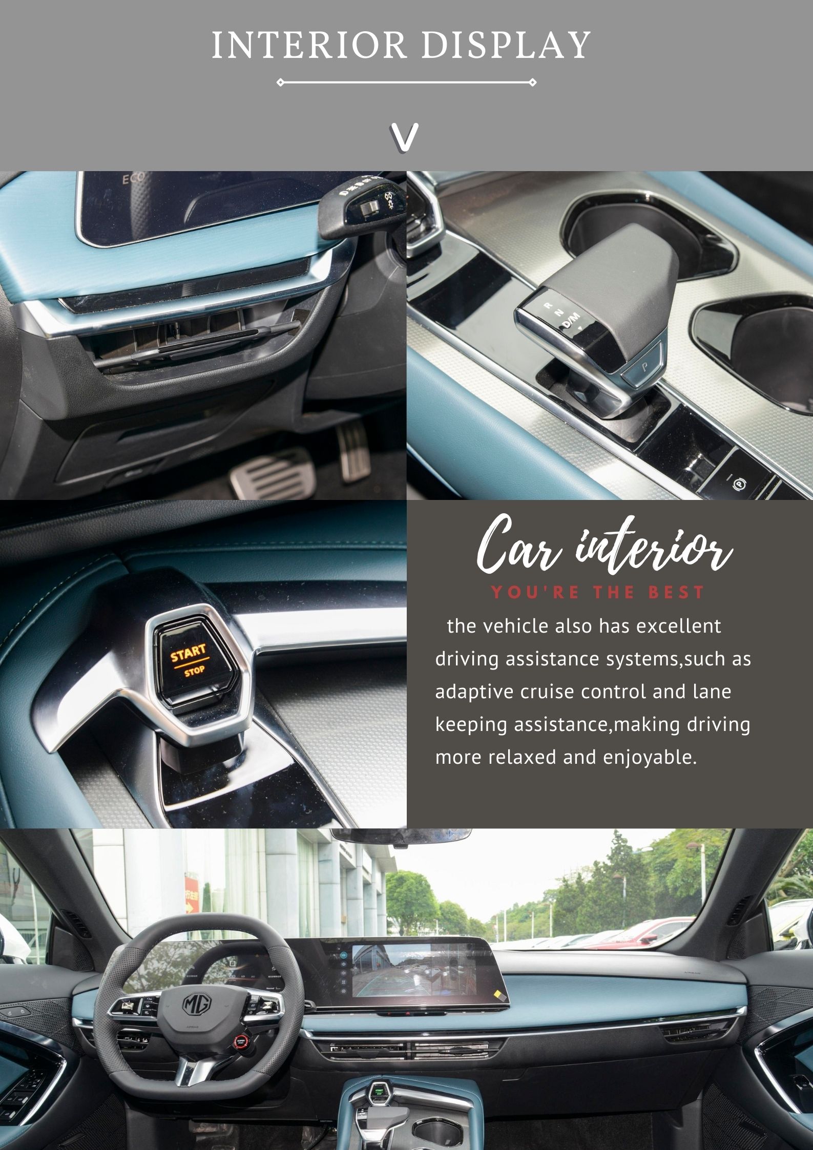 2023 MG 7 Auto 2.0T Beauty Edition Gasoline Car Sedan with ABS and Panoramic Sunroof