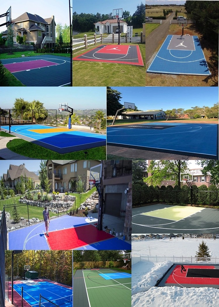 Interlocking Moistureproof Indoor Sports Flooring For Basketball Court