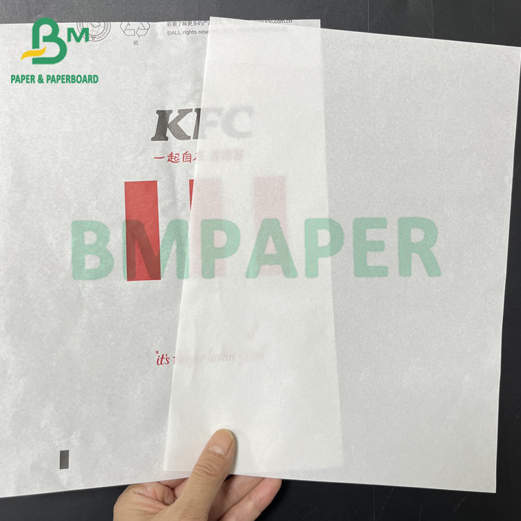 33gsm 38gsm White Food Wrapping Paper With Perfect Oil And Grease Proof