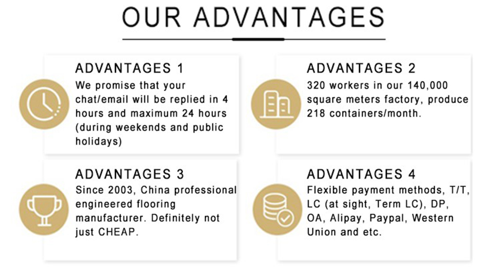 Engineered Flooring with Waterproof Laminate Tile Flooring and Anti-slip Advantage
