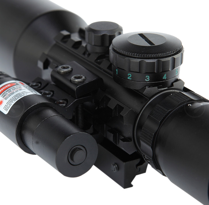 3-10x42 Red Laser Multiple Magnification Riflescopes Illuminated Crosshair