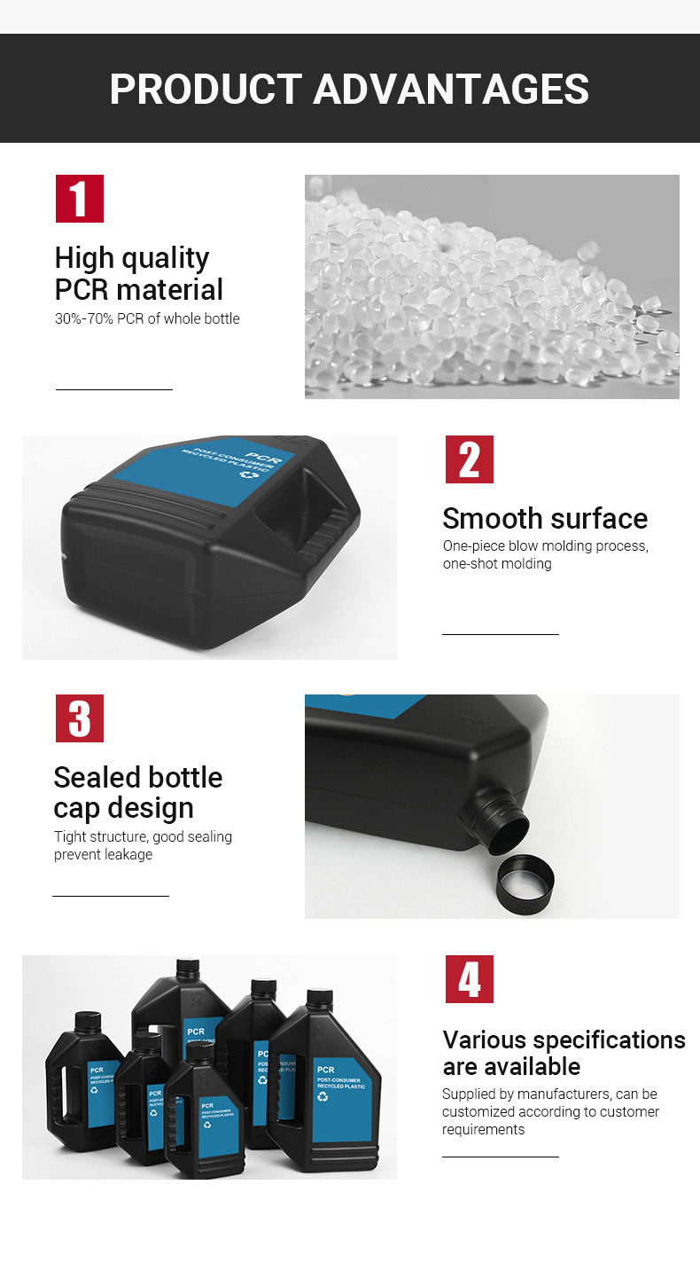 2000ml Plastic Lubricant Oil Bottle Empty 2L Engine Oil Container