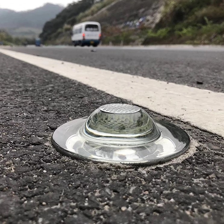 104*123*23mm Road Cone Sign Solar LED Road Stud for Glass Cat Eye Road Safety