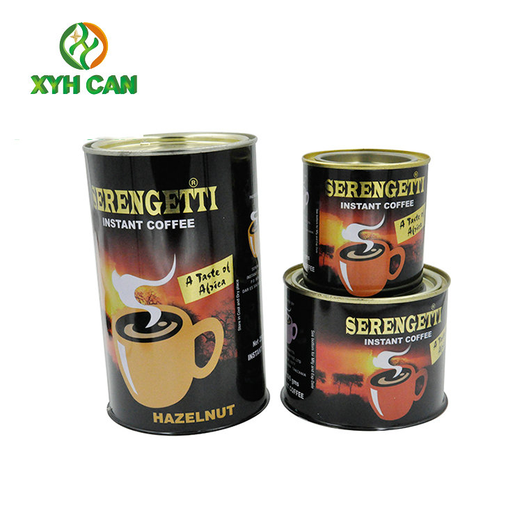 Coffee Tin Can Promotion Round Tall Metal Containers Packaging For Milk Powder