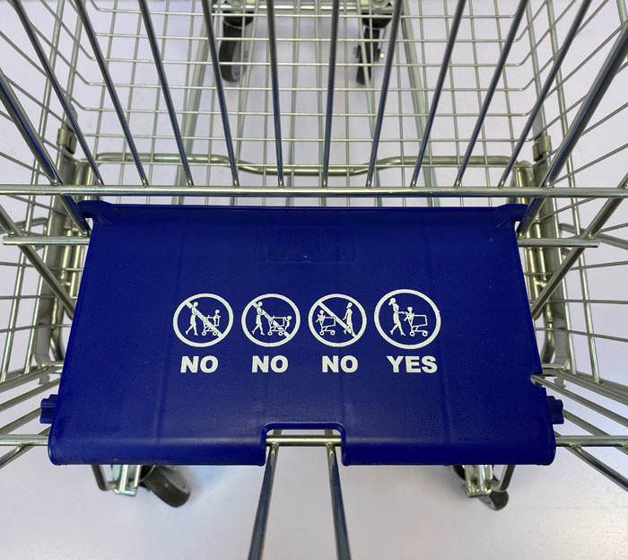 180L High Capacity Q195 Steel Metal Shopping Trolley Asian Type