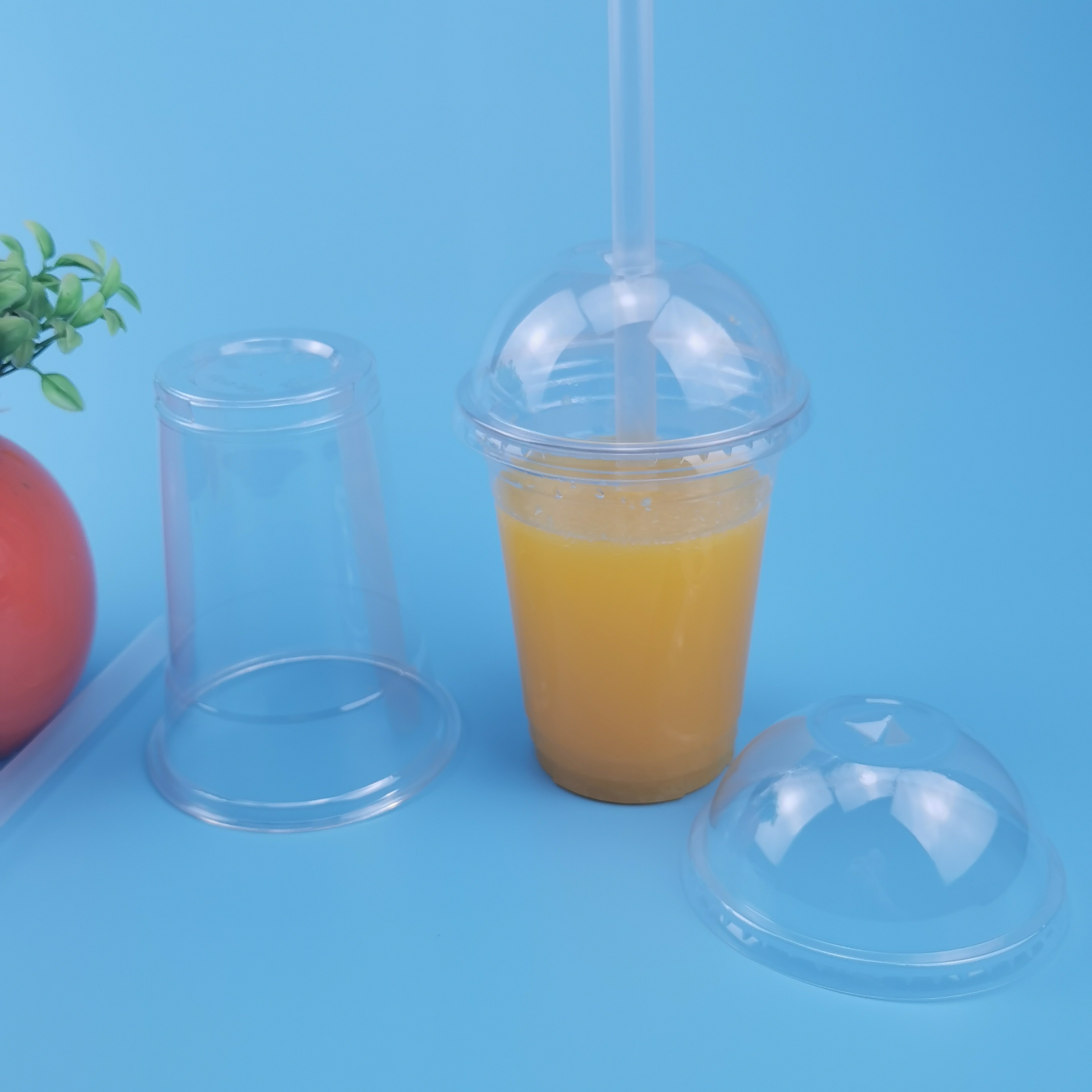 300ml Transparent Single Wall Disposable Bubble Tea Cups