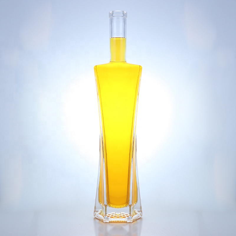 500ml 750ml 1000ml Transparent Glass Bottle with Screw Cap Industrial Beverage Base Material Glass
