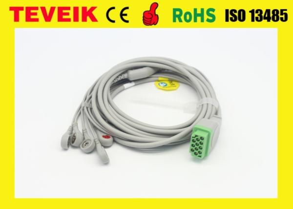 11 Pins ECG Accessories For Patient Monitor , 5 Leads Snap With AHA AAMI