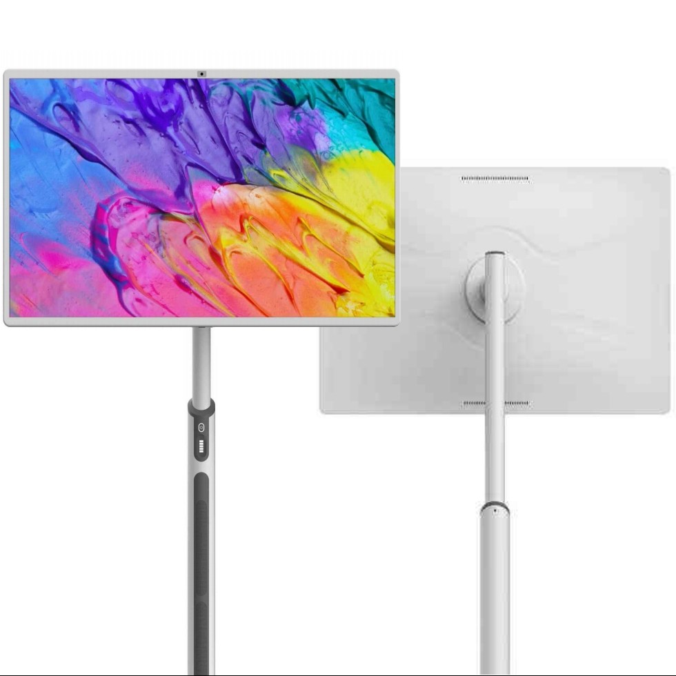 iBoard 32 inch Portable Smart Android Screen Indoor Movable Touch Screen Smart Tv Rotating Portable Tv For Live Streaming