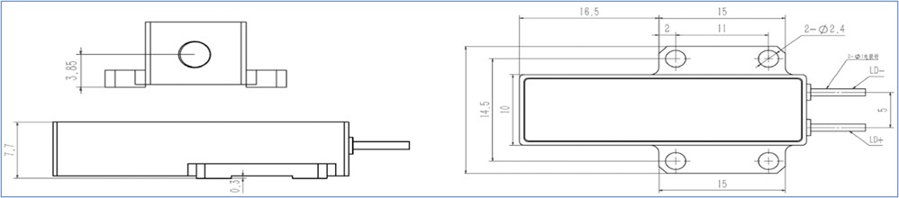 Erbium-Doped Glass Diode Lasers 1535nm 1537nm Wavelength Er Glass Laser
