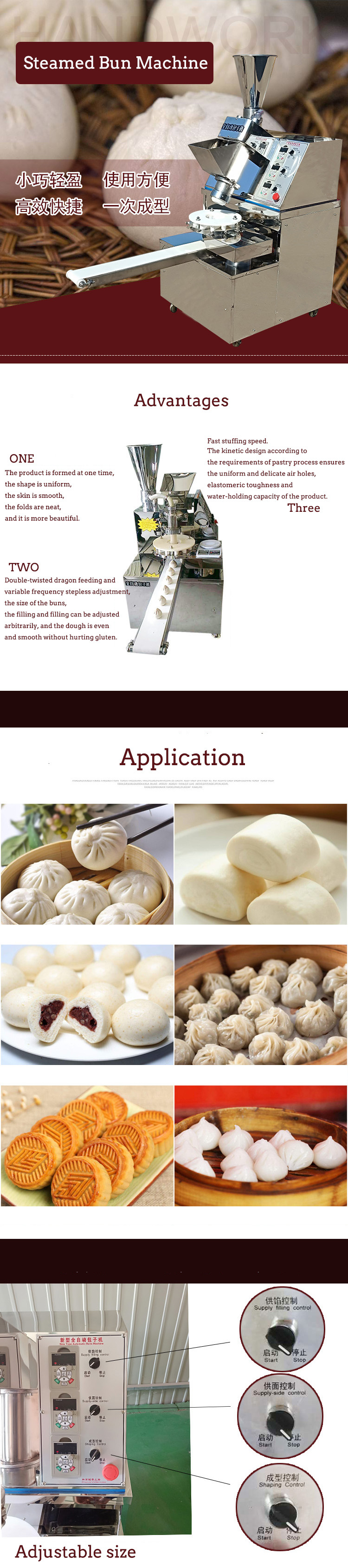 Momo Chinese Grain Processing Machine Steamed Stuffed Buns Making Machine