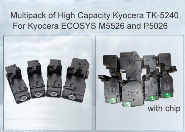 Kyocera Ecosys M5521 Black and Colour Toner Cartridge TK5230 CMYK 4 Pack with