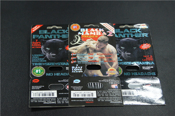 Custom Printing Thunder Bull Pills Blister Card Packaging Boxes With Butterfly Hole