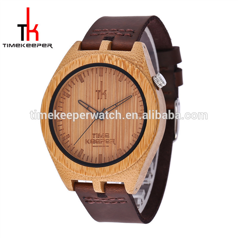 2017 New design Bamboo watch made out bamboo custom logo High quality Wood watch