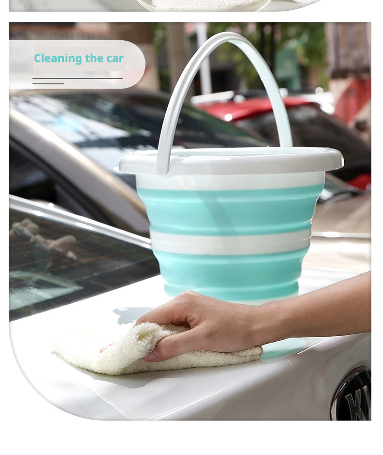 Convenient Foldable Plastic Bucket Multi-functional for Home and Outdoor Applications