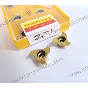  Yellow PVD Coated CNC Milling Insert Model HYD18R09-2.5 HYB208A, Grooving Inserts, Suitable for Difficult-to-Machine Materials Except High-Temperature Manufactures
