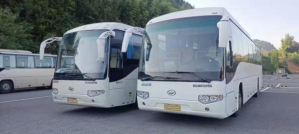 Higer Bus In Tanzania KLQ6129 Yutong Long Used Coach Buses 65 Seats RHD Front