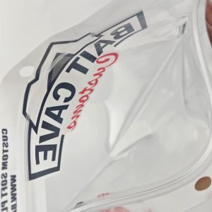Custom printed resealable front clear back foil pouch smell proof fish bait