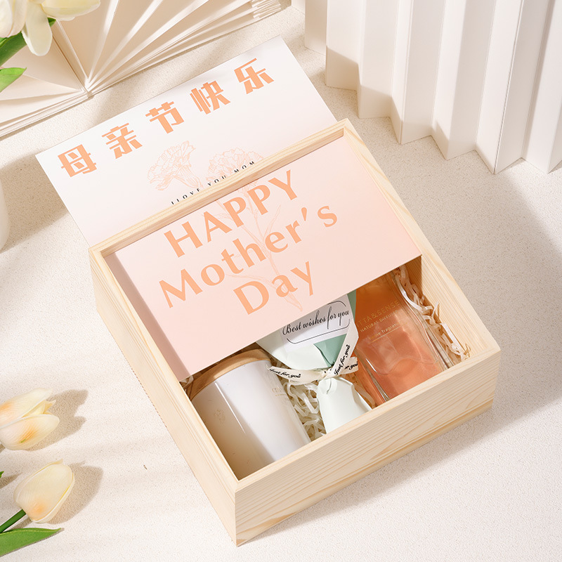 Wooden handmade gift box decorated memory large durable reinforcement high quality light weight multi-purpose
