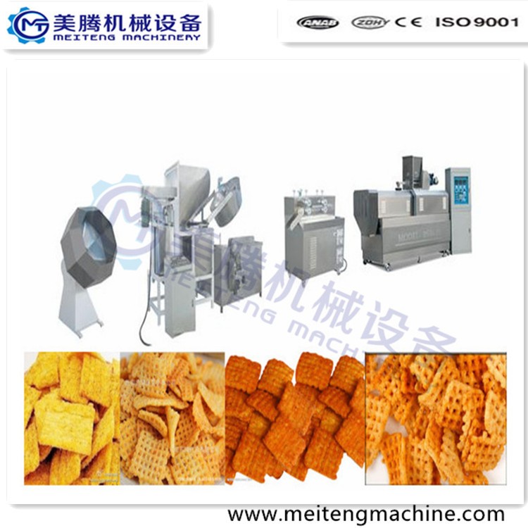 SS 201 304 Fried Snack Production Line Double Screw Extruder Machine 200KG/H