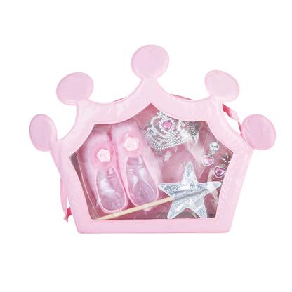 Popular pretend play plastic girl dresses set Beauty set with shoes, earring