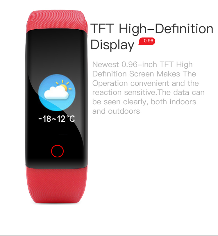 HL109 smart Wristband Strap 0.96 Inch TFT Sport Touchscreen Smartwatch 80*160 Step Counter