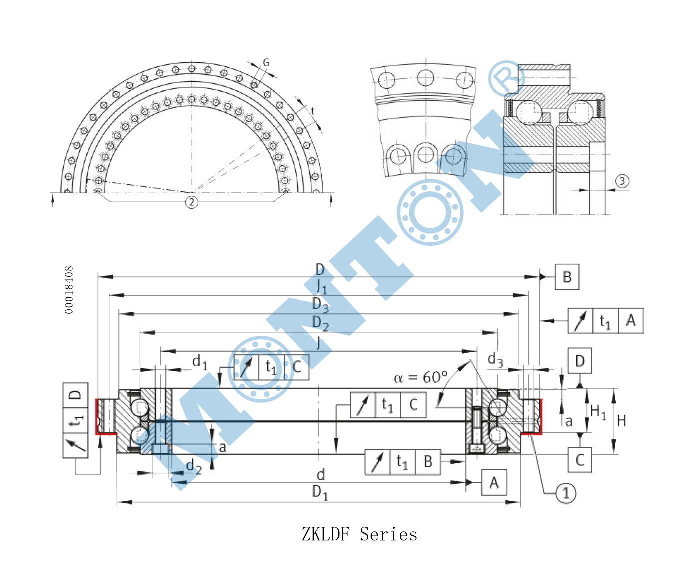 ZKLDF325 Zkldf Series Turntable Bearings Ultra Low Friction Bearings