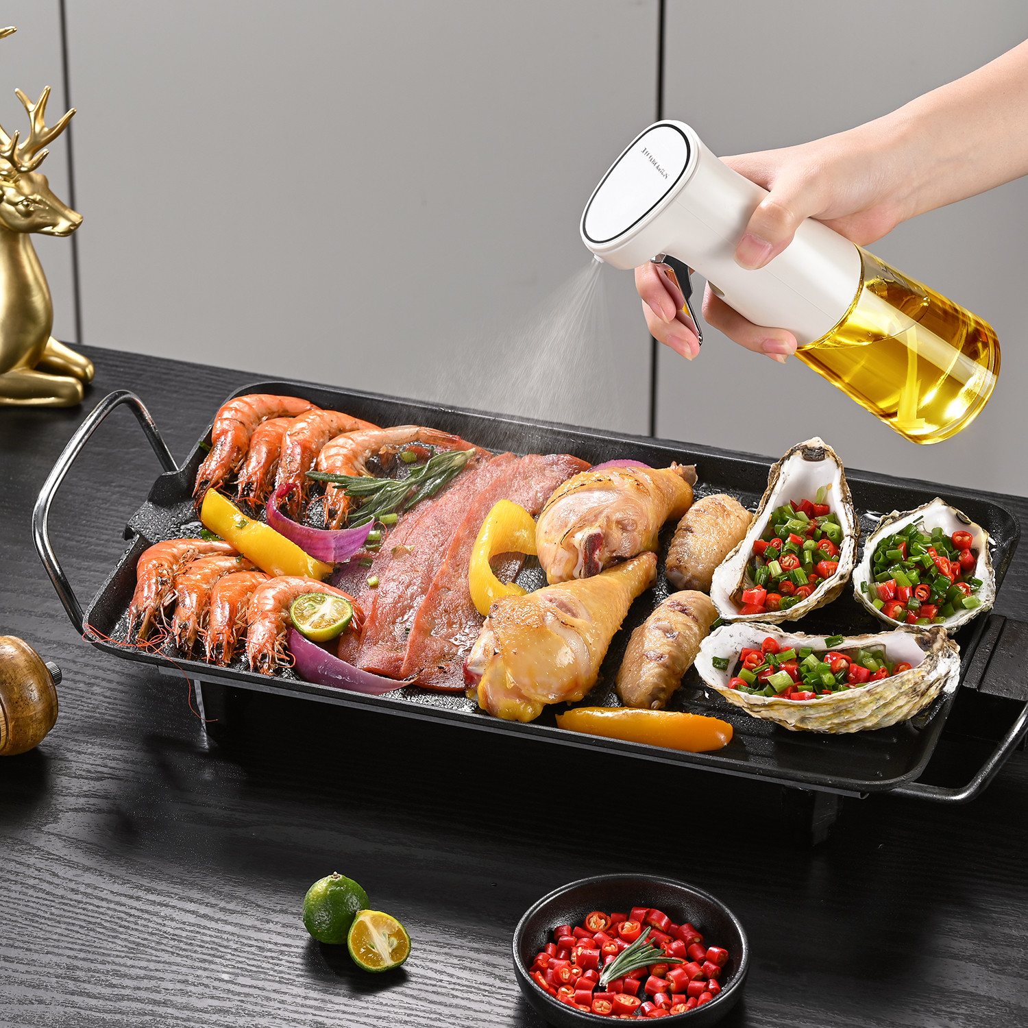 Multi Purpose Kitchen Edible Oil Mister Spray Bottle Daily Household Items
