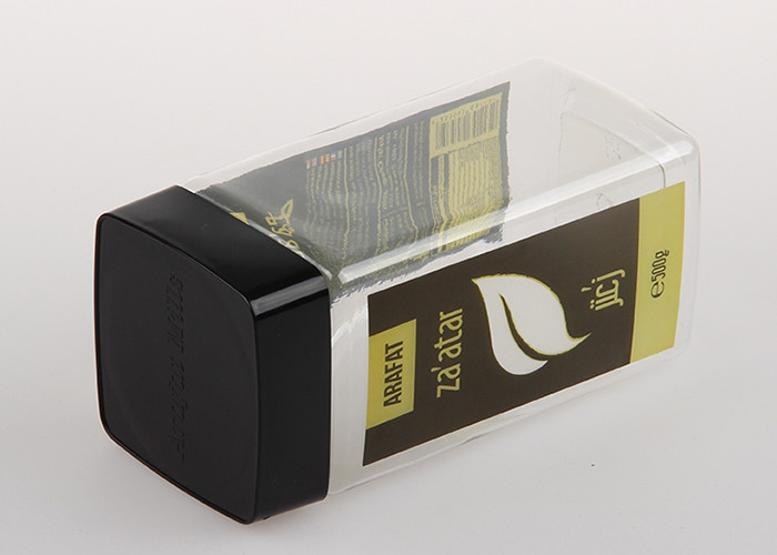 Square Clear Plastic Cylinder Gift Decorative Bottle With Screw Plastic Cap