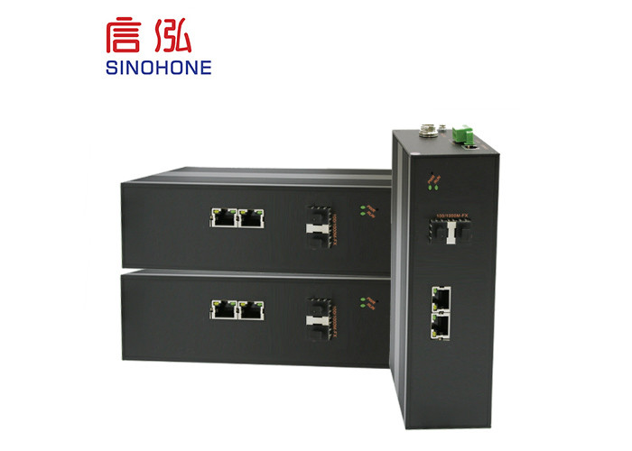 Managed Ethernet Fiber Optic Network Switch Aluminum Alloy 4 5 Port Without Fan