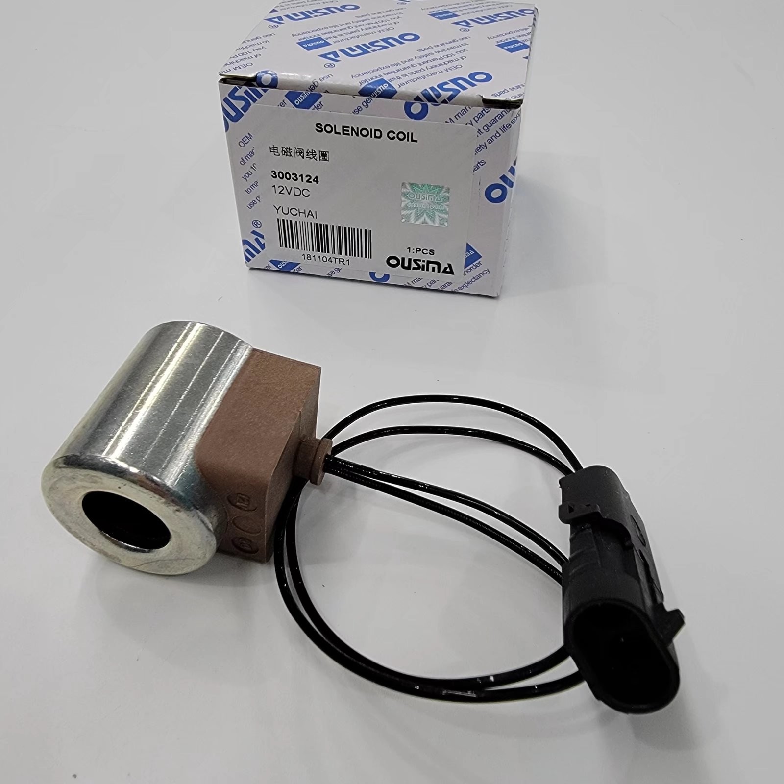 3003124 12 Volt Solenoid Coil For Yuchai Excavator Parts