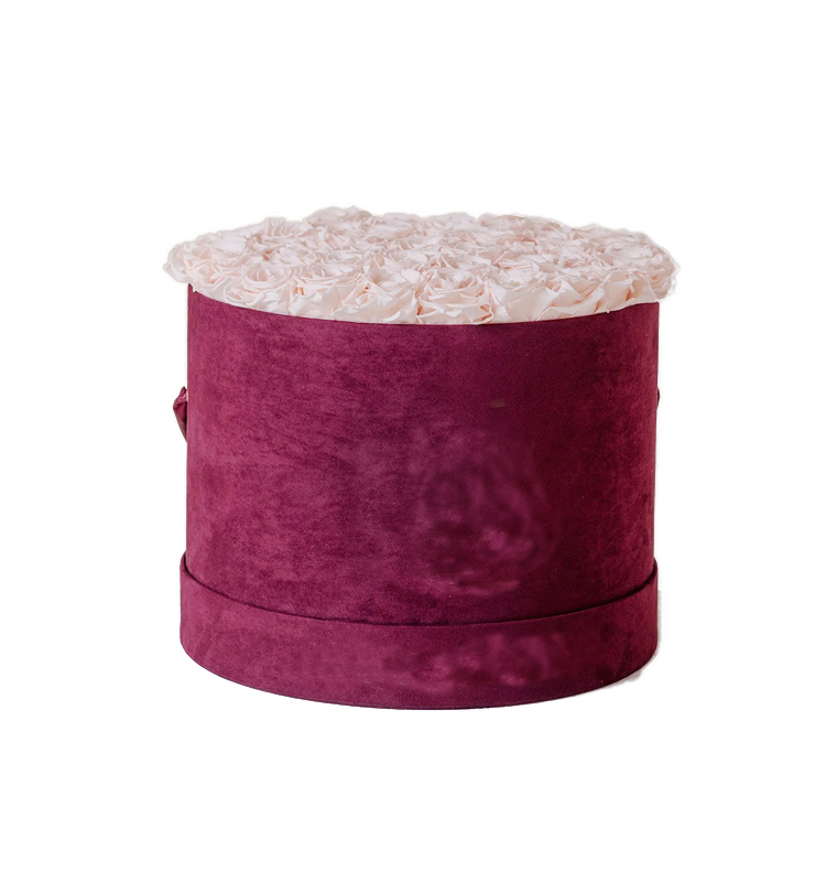 Valentine's Day Fresh Rose Bouquet Cardboard Cylinder Box for Customized Gift Packaging