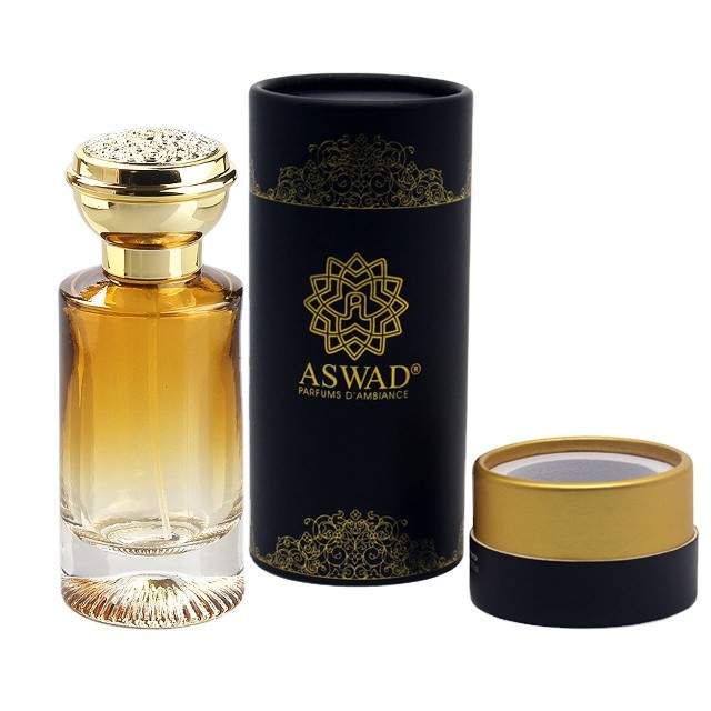120gsm Metallic Paper Round Packaging For Perfume Products Aqueous Coating
