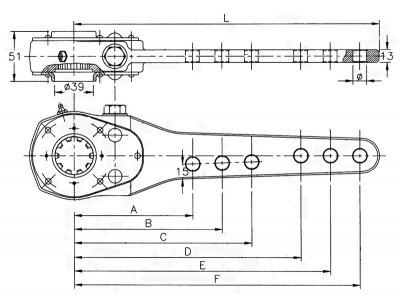 high quality 2175001002 SAF Manual Slack Adjusters Universal Trailer air brake